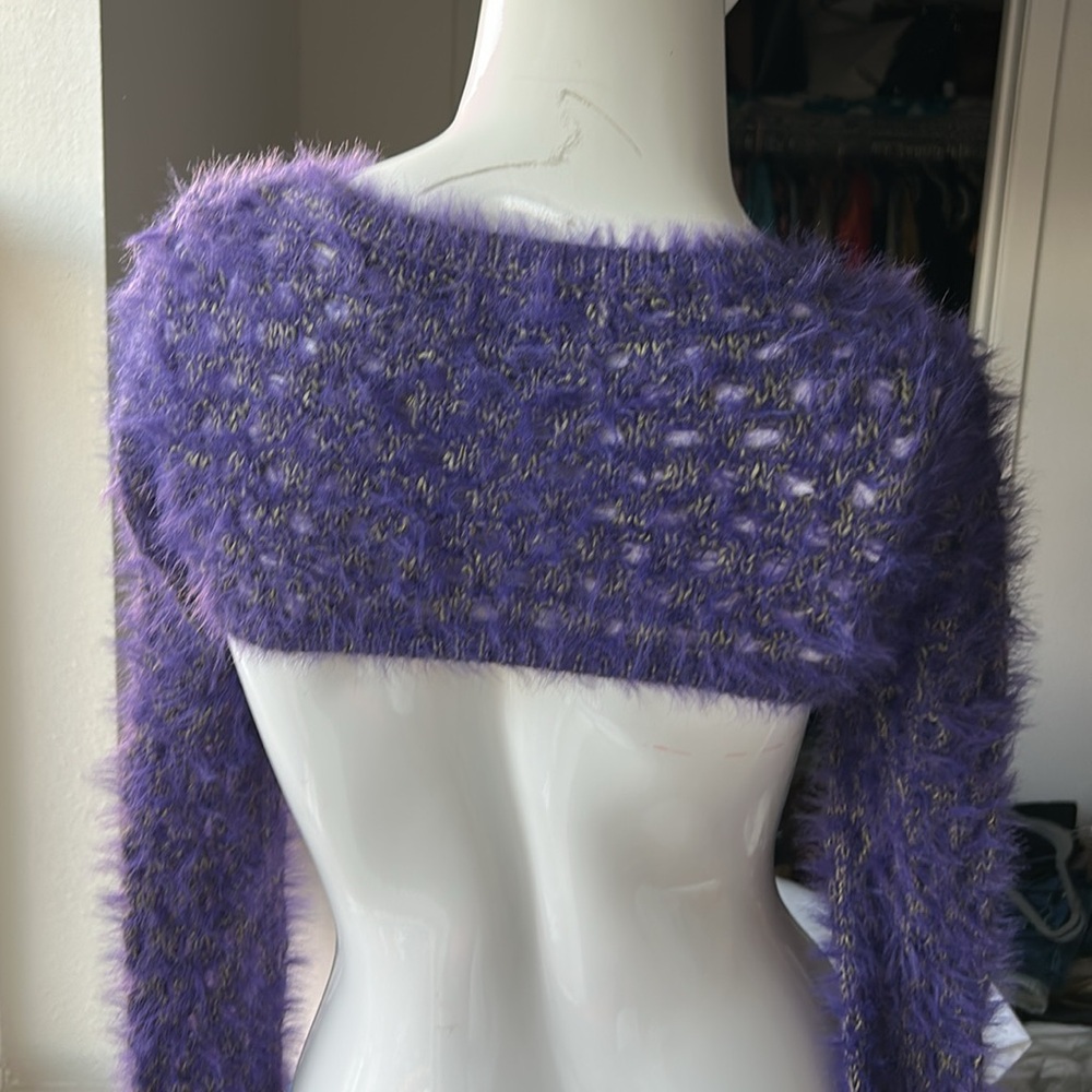 URBAN OUTFITTERS CROP SWEATER COVER UP TOP SIZE XS NWOT - Picture 4 of 6